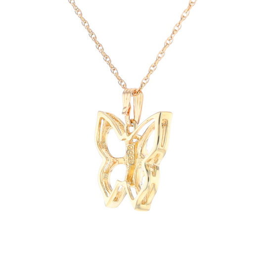 Diamond Butterfly Pendant