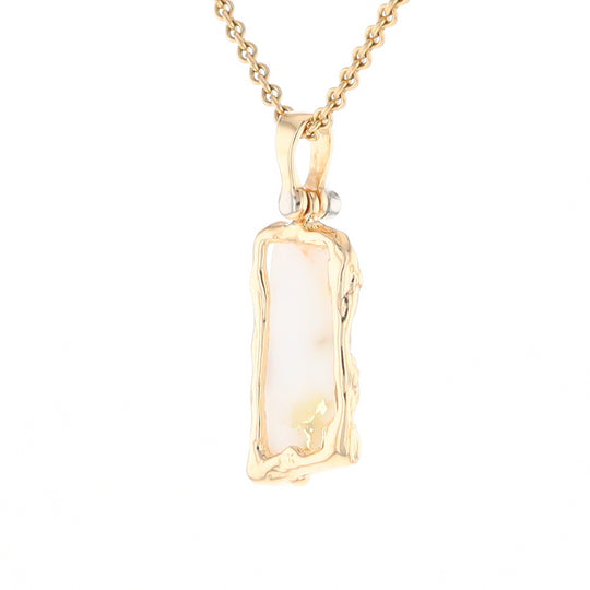 Gold Quartz Freeform Pendant  (G2)