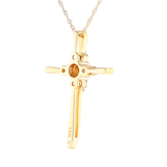 Illusion Cluster Cross Necklace