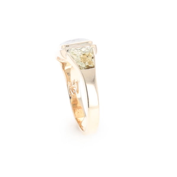 Meteorite & Gold Nugget Ring
