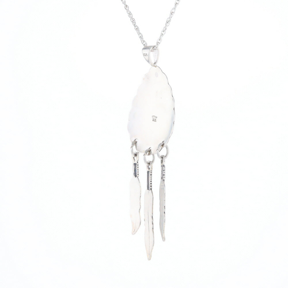 Native Feather Dangle Pendant