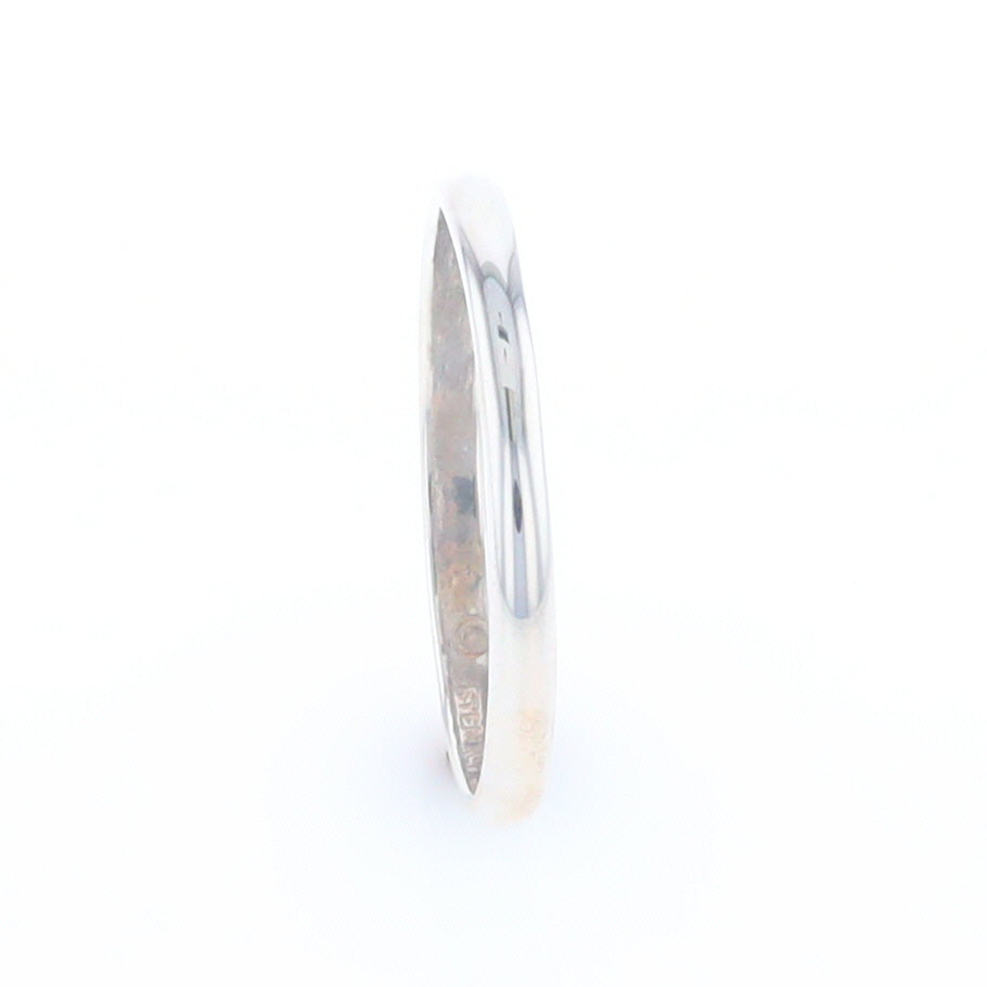 Men's Flat Silver Wedding Band