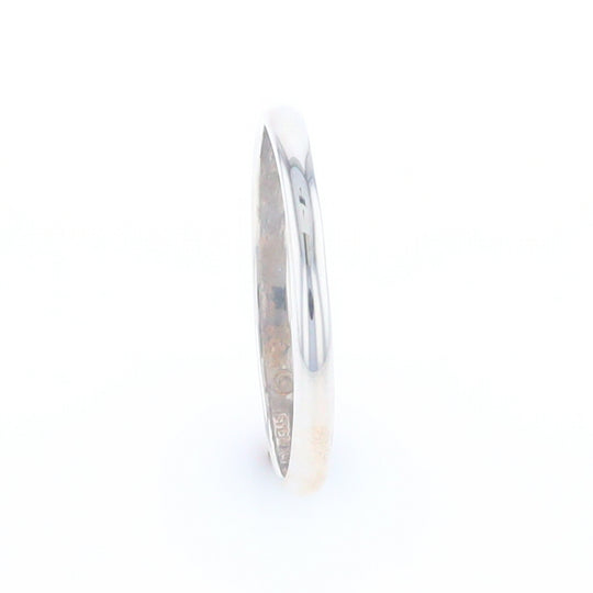 Men's Flat Silver Wedding Band