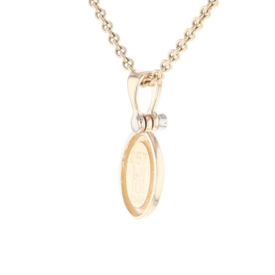 Natural pietersite oval inlaid .02ctw diamond pendant