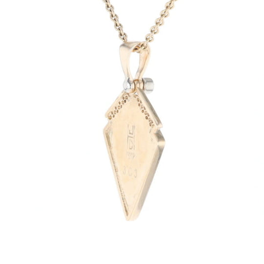 Sugilite Kite Shape Inlaid Pendant with 0.19ctw Diamonds