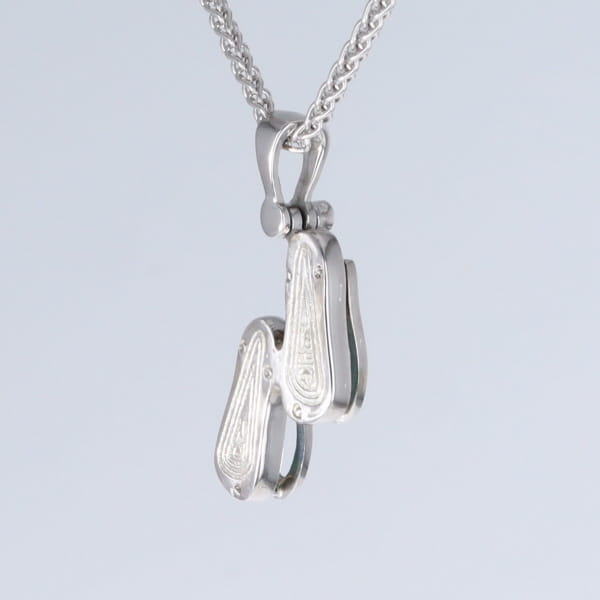 Opal Pendant Sandals Double Inlaid Design with .02ct Round Diamond