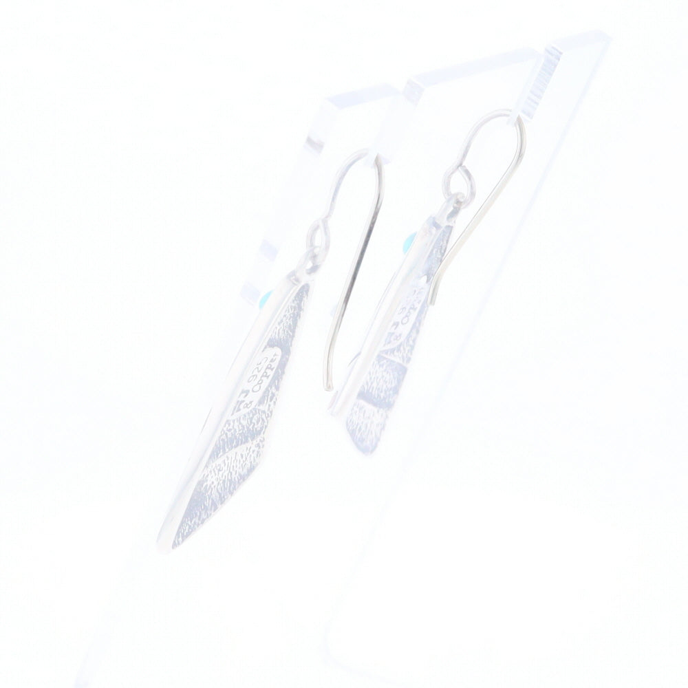 Native Triangle Turquoise Hook Earrings