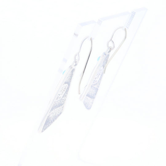 Native Triangle Turquoise Hook Earrings