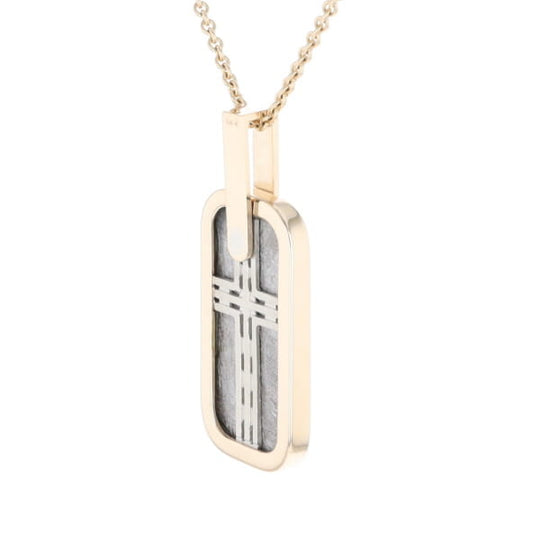 Meteorite Reversible Dog Tag Pendant