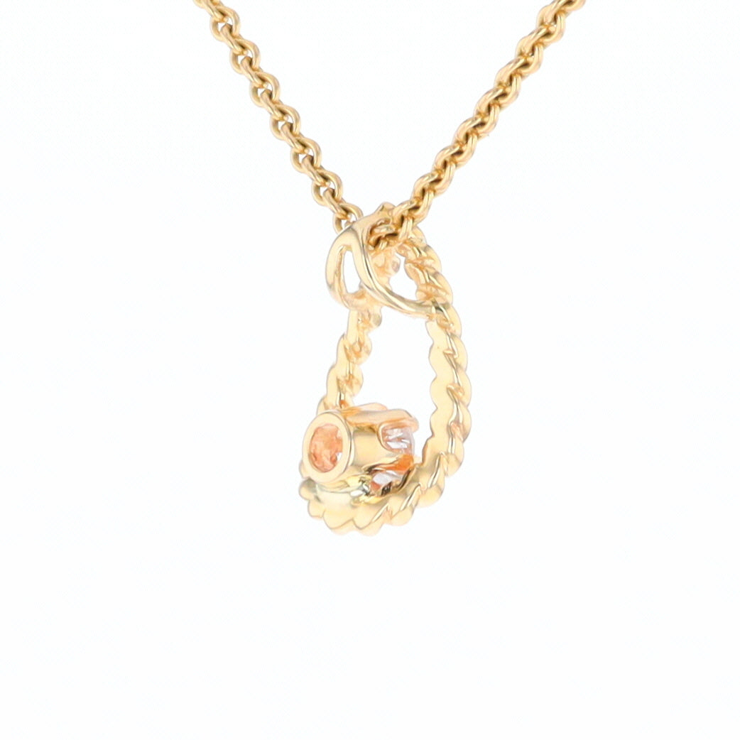 Solitaire Diamond Pear-shaped Rope Pendant