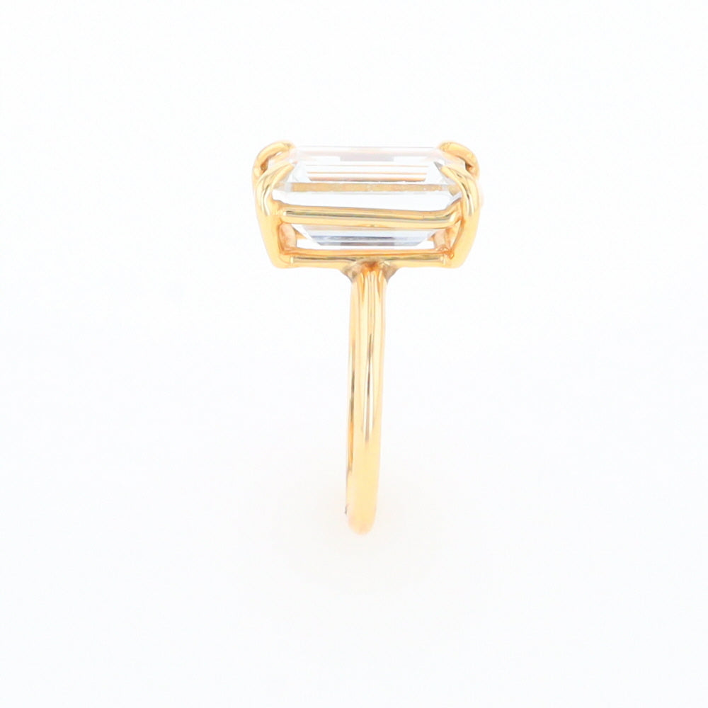 Emerald Cut Blue Topaz Ring