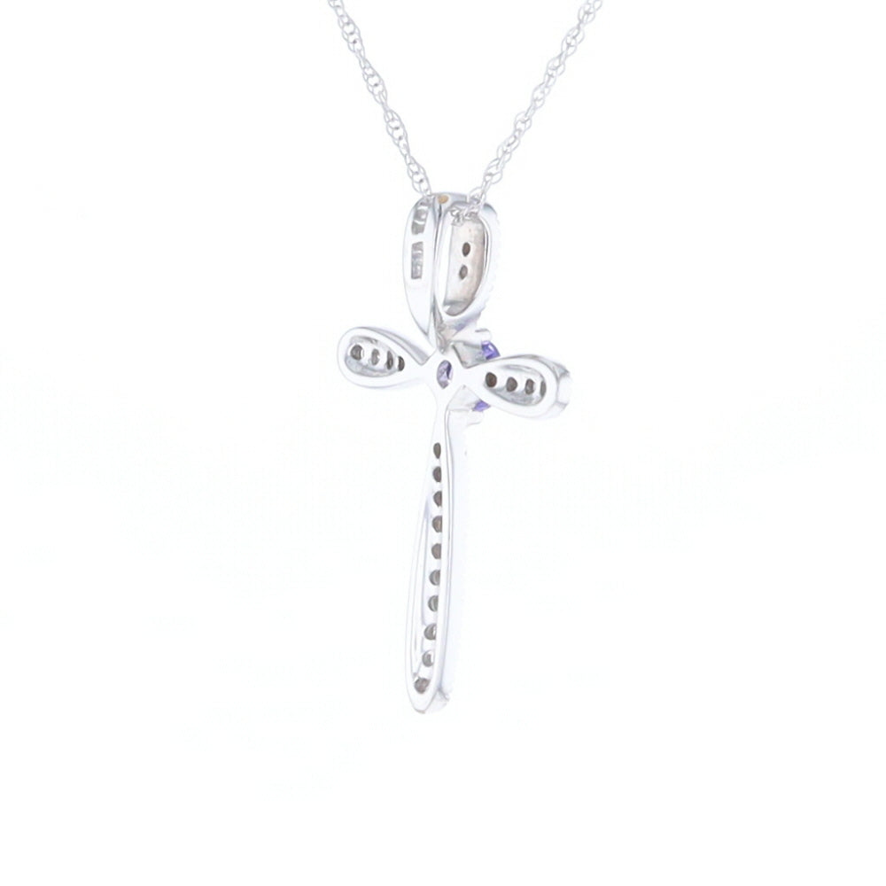 Tanzanite Cross Necklace
