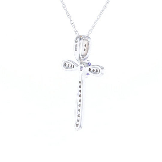 Tanzanite Cross Necklace