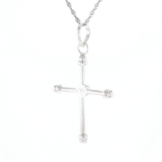 Silver Peridot Cross