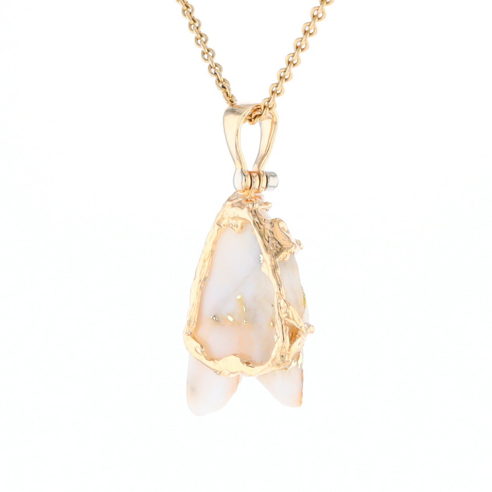 Rough Gold Quartz Freeform Pendant