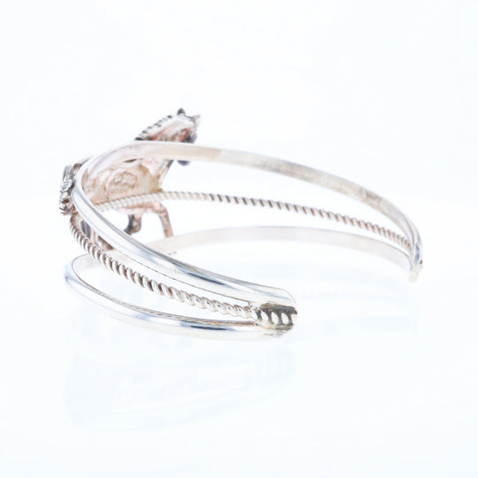 Silver Horse Native Cuff Bracelet