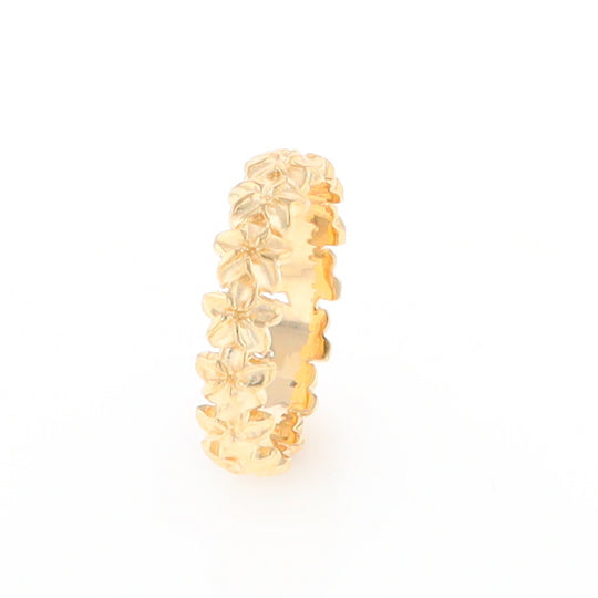 Gold Flower Eternity Ring