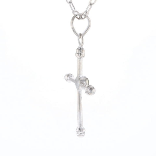 Silver Peridot Cross