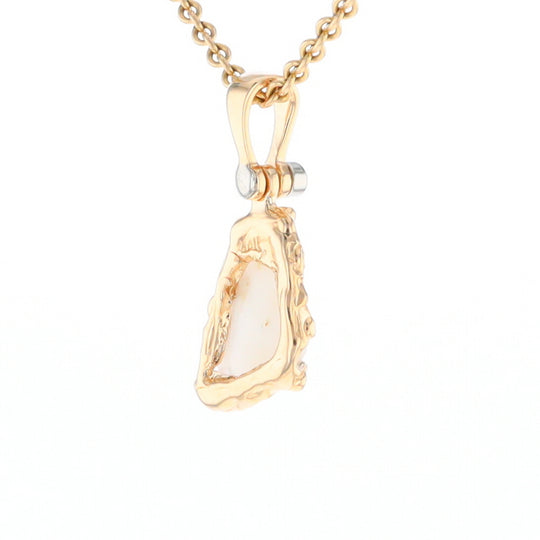 Rough Gold Quartz Freeform Pendant