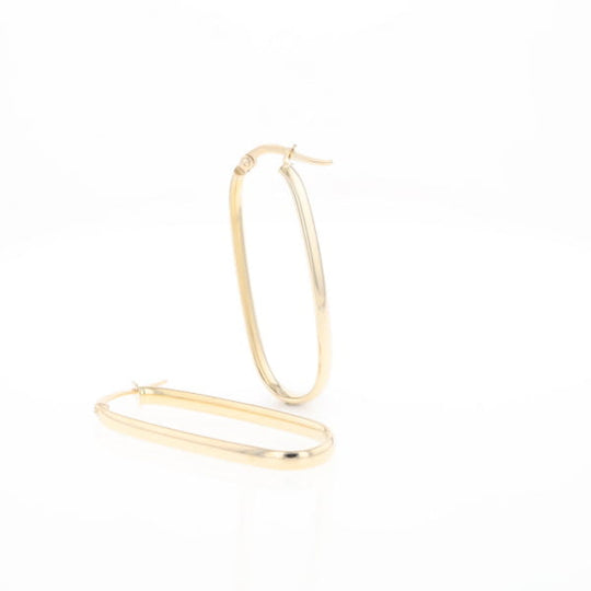 Flat Saddleback Hoop Earrings