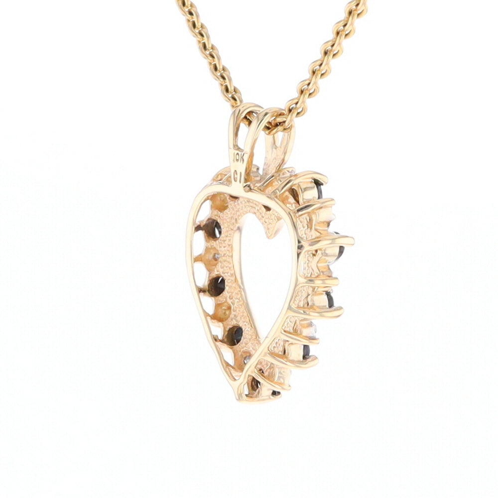 Open Heart Sapphire & Diamond Pendant