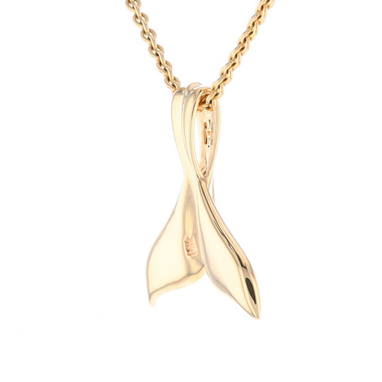 Whale Tail Necklaces Natural Gold Quartz and Nuggets Inlaid Pendant