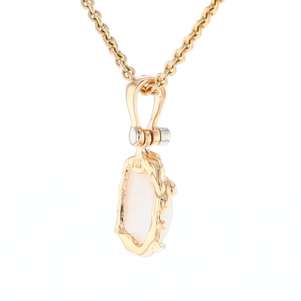 Gold Quartz Freeform Pendant