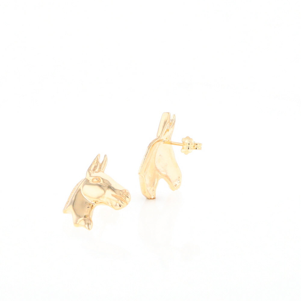 Gold Donkey Earrings