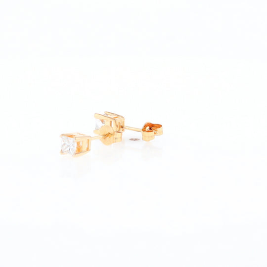 0.48ctw Princess Cut Diamond Studs