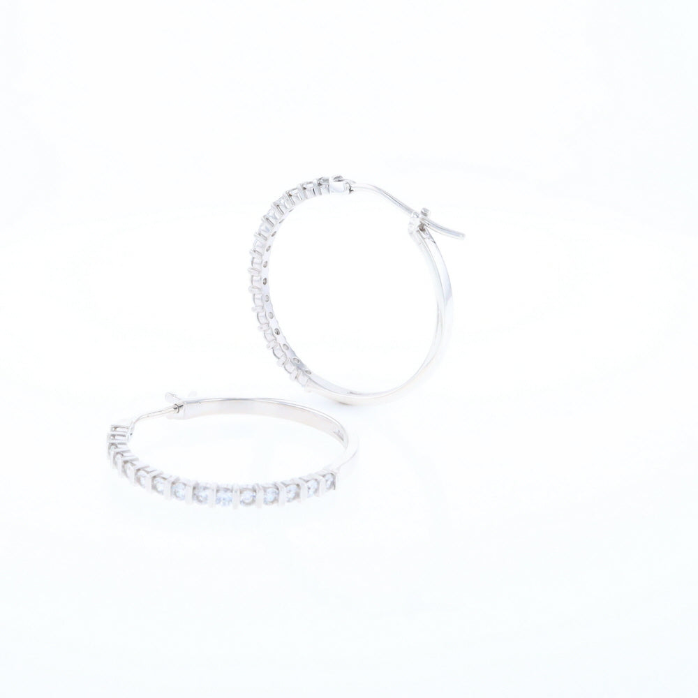 Cubic Zirconia Hoop Earrings