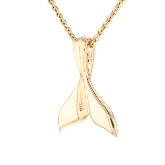 Whale Tail Necklaces Natural Gold Quartz and Nuggets Inlaid Pendant