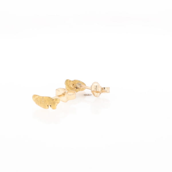Natural Gold Nugget Stud Earrings