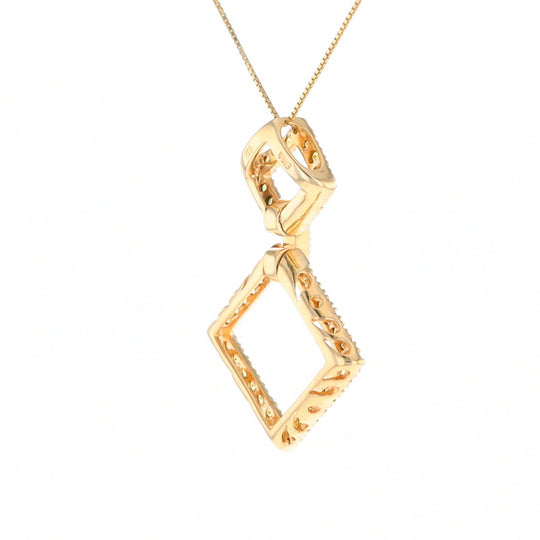 Yellow Sapphire Double Square Necklace