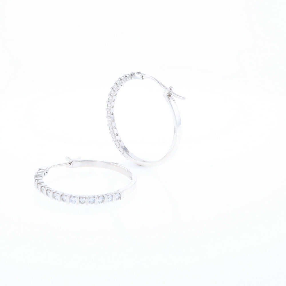 Cubic Zirconia Hoop Earrings