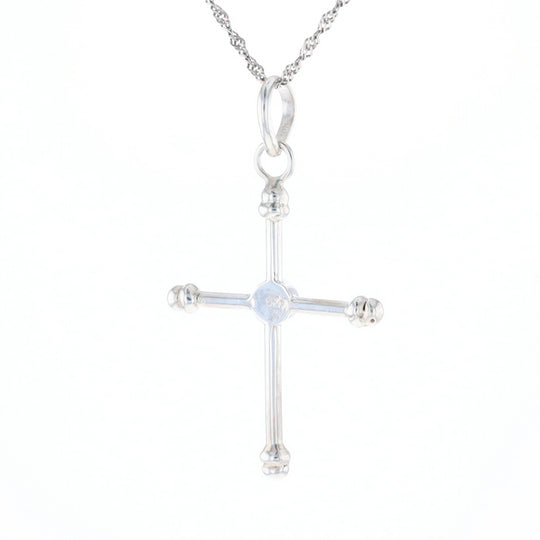 Silver Peridot Cross