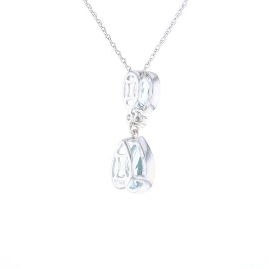 Oval and Pear-Shaped Aquamarine Pendant