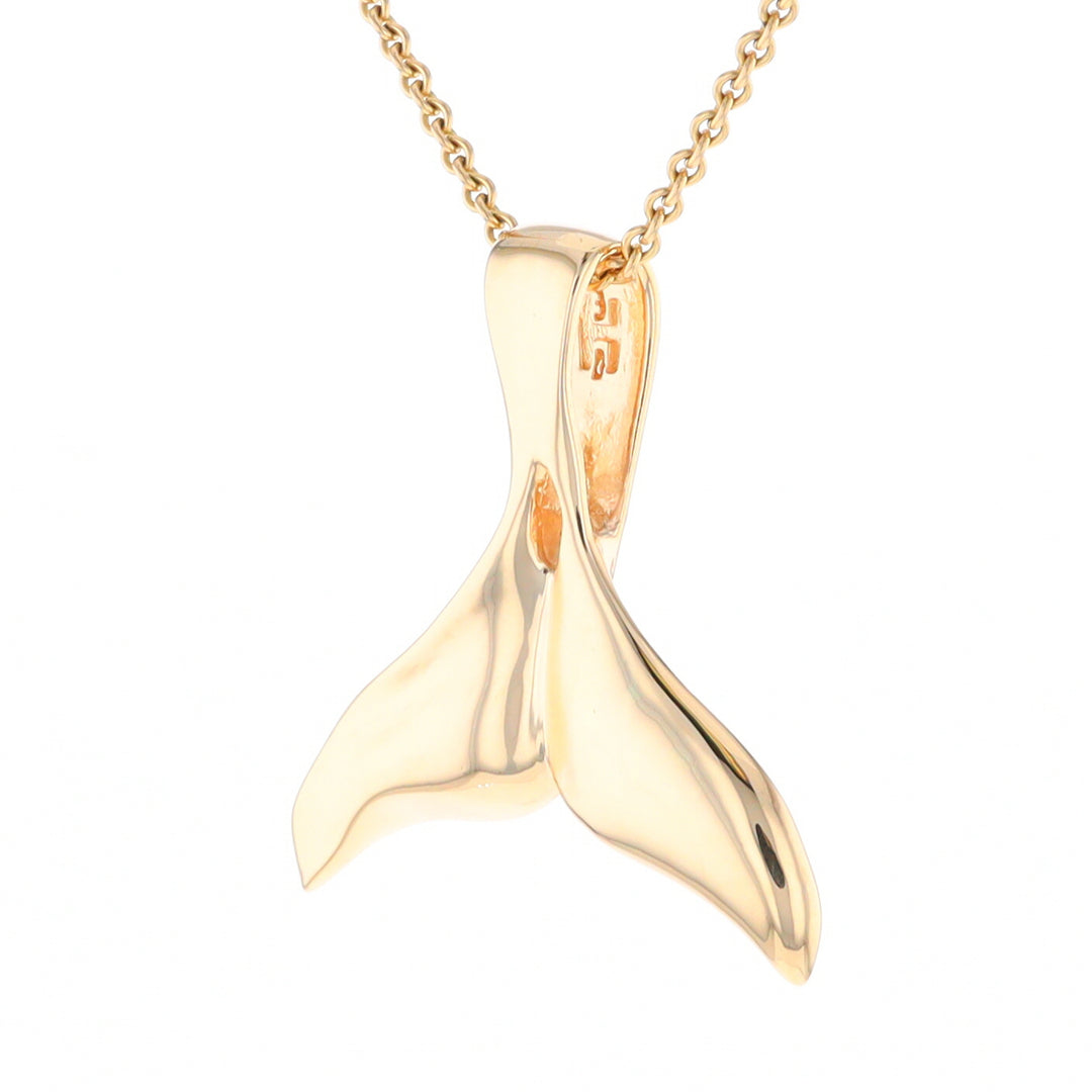 Whale Tail Necklaces Natural Nuggets Inlaid Sea Life Pendant