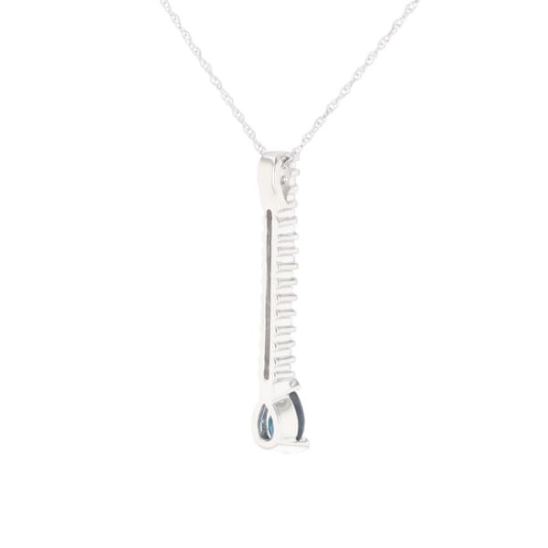 Pear Blue Sapphire Drop Pendant