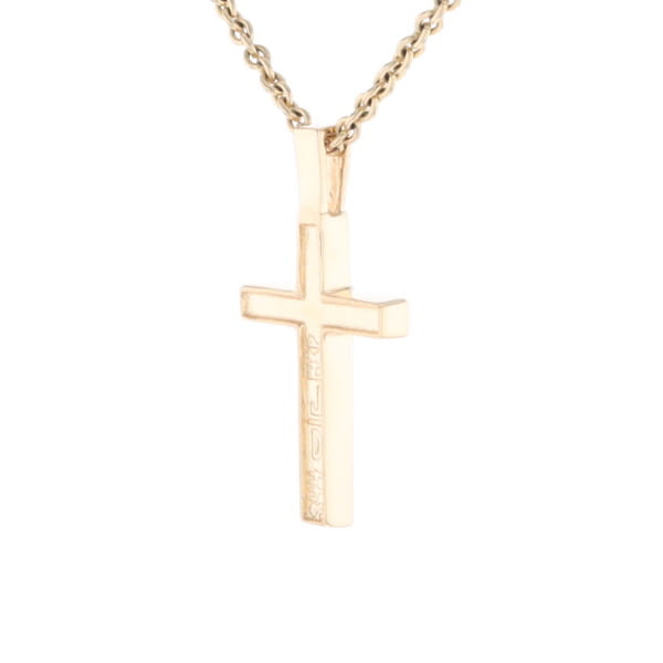 Three Section Gold Quartz Cross - G2