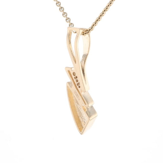 Retro Style Triangular Onyx Inlaid Pendant with .07ctw Diamonds