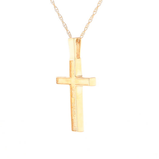 Three Section Gold Quartz Cross - G2