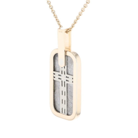 Meteorite Reversible Dog Tag Pendant