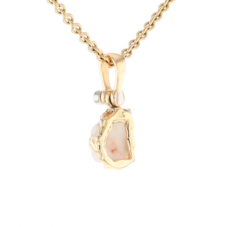 Gold Quartz Freeform Pendant (G2)