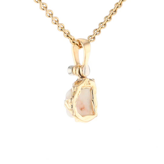 Gold Quartz Freeform Pendant (G2)