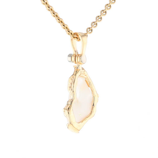 Gold Quartz Freeform Pendant (G2)