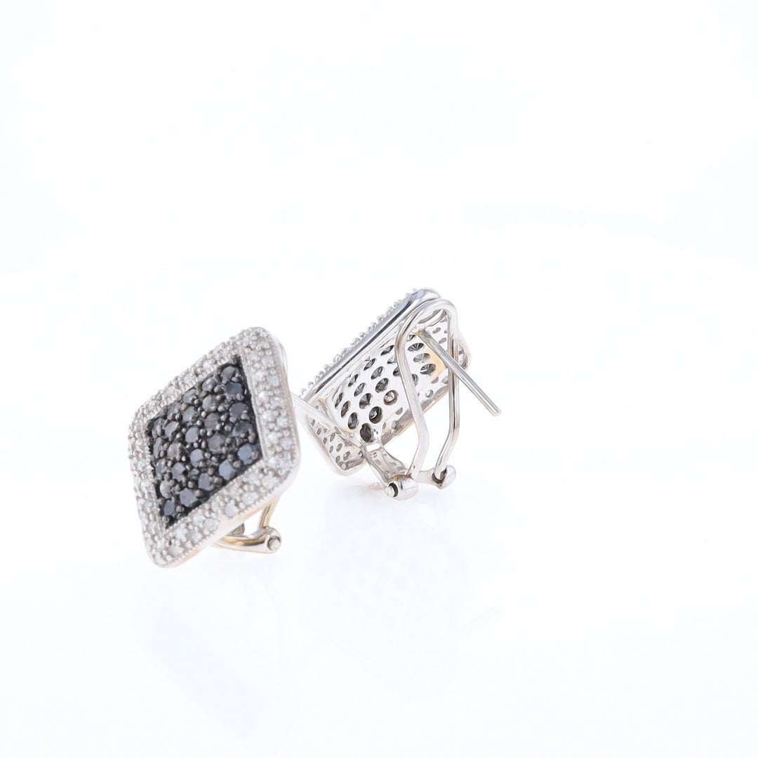 Pavé Black and White Diamond Earrings