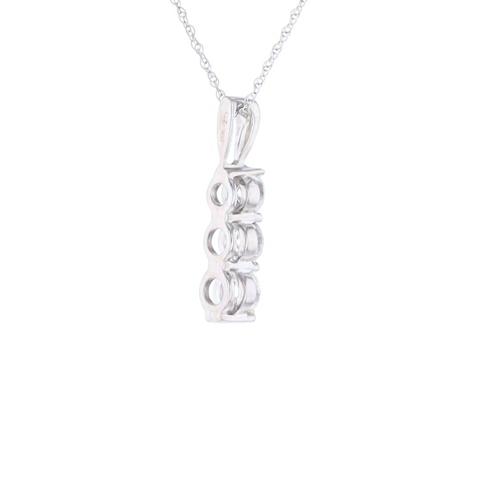 Three Diamond Drop Pendant