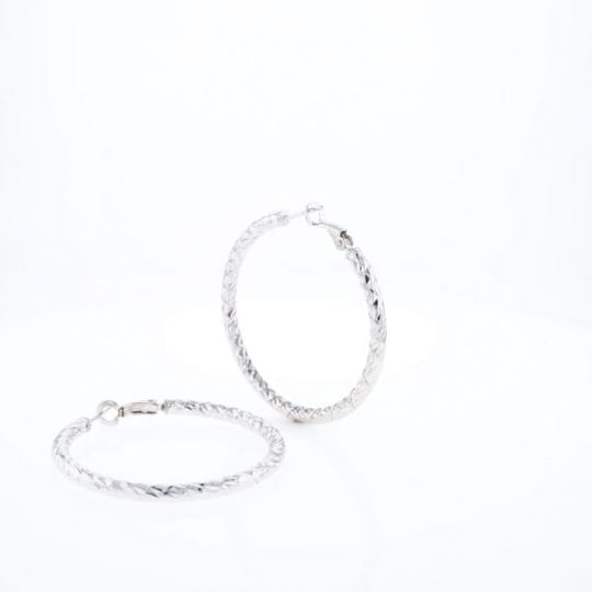 Diamond Cut Hoops