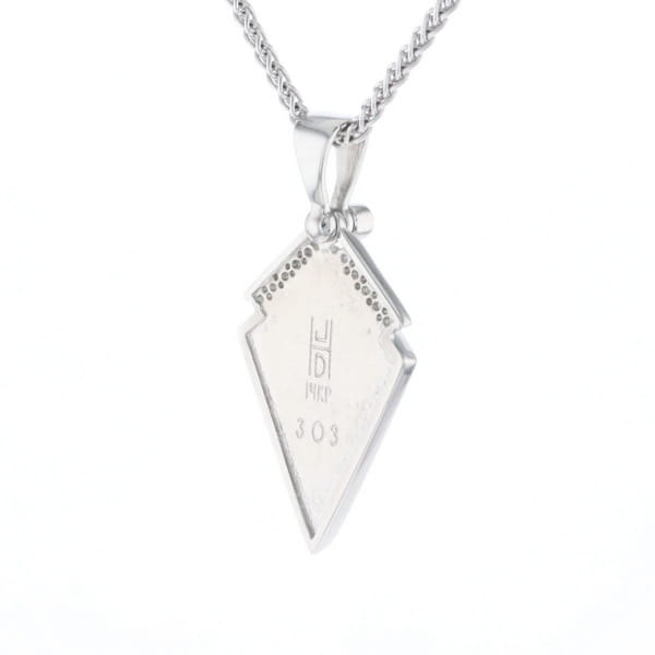 Onyx Kite Design Inlay .19Ctw Diamond Pendant