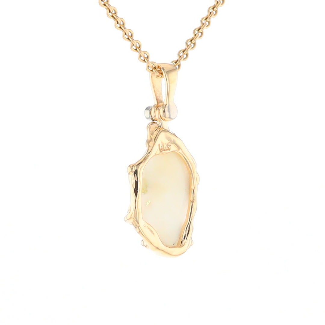 Gold Quartz Freeform Pendant  (G2)